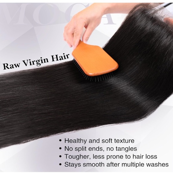 22” Natural Black 2x6 HD Lace Closure 100% Human Hair SKINLIKE 0.095mm #RD5 - Picture 11 of 11